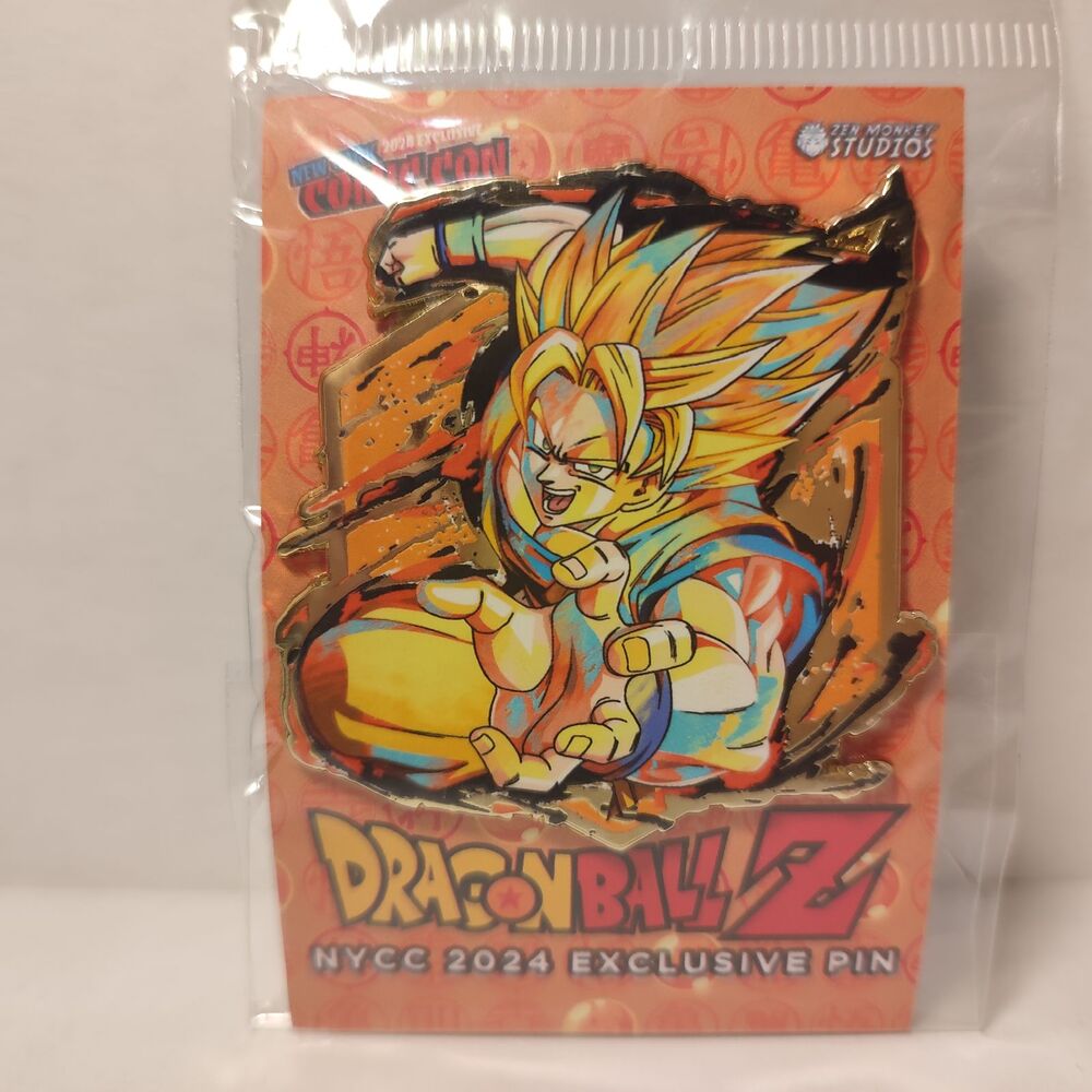Dragon Ball Z Super Saiyan Goku NYCC Exclusive Enamel Pin Limited Edition Badge